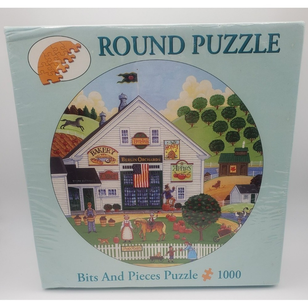 Bits And Pieces Berlin Orchards by Ed Parker Round‎ Puzzle 1000 PCS. New Sealed